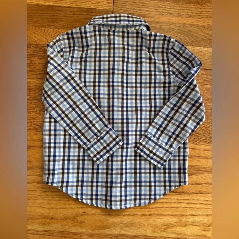 Andy & Evan Navy and White Plaid Shirt